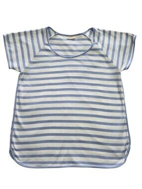 LAKE Blue & White Stripe Pajama Top Size Small
